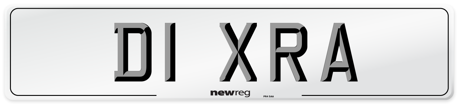 D1 XRA Number Plate from New Reg